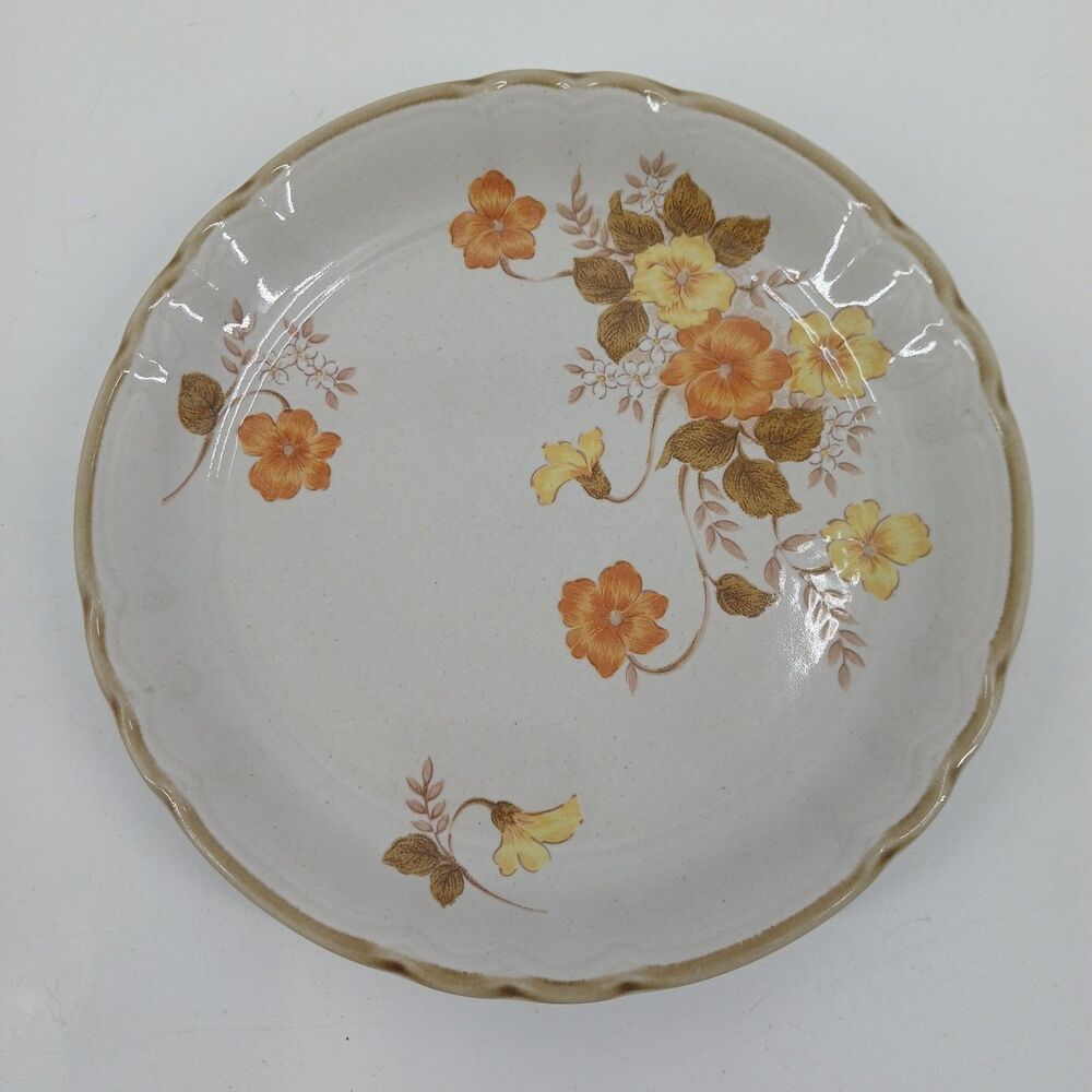 Set of 15 Vintage Mikasa Interludes Autumn Flower KJ001 Bread Plates 6.5"